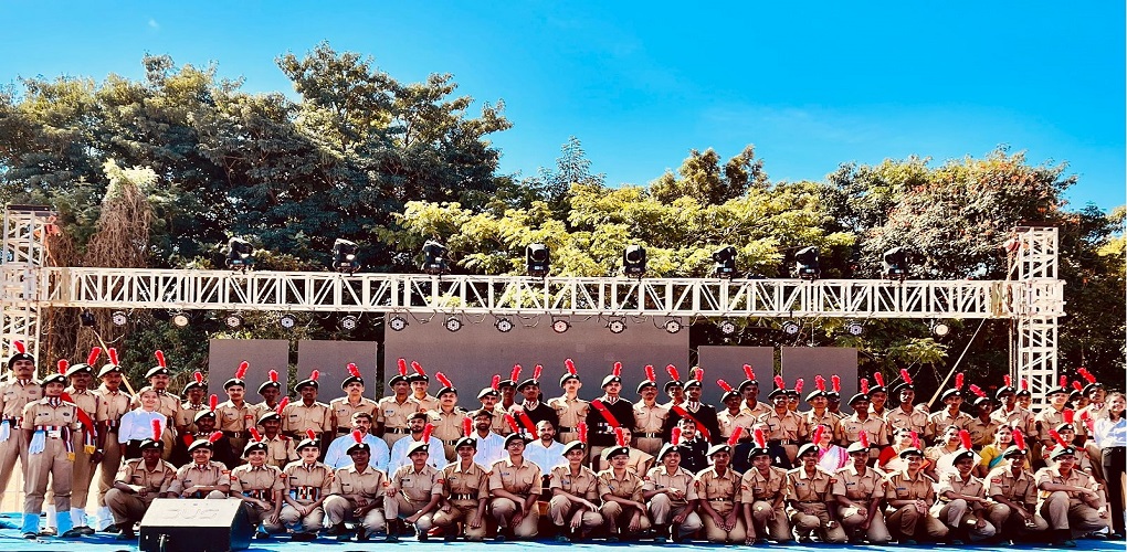 NCC cadets on parade